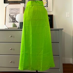 Electric green skirt